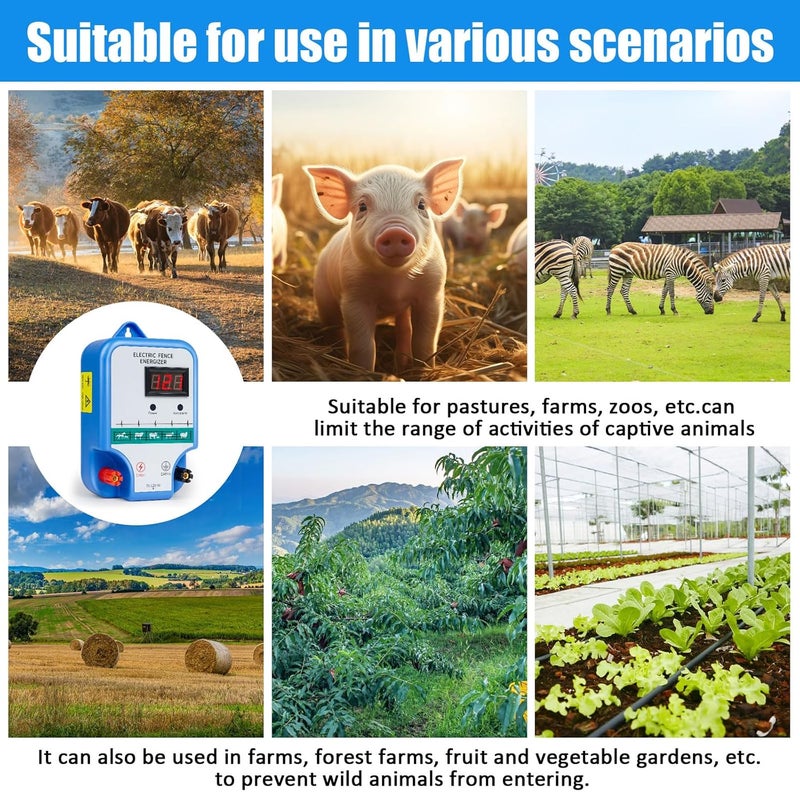 THILEMON Electric Fence Charger for Livestock - 12 kV 3 Joules High-Power Electric Fence Energizer for Containing Pets Livestock and Preventing Wild Animals Intruding(7.07in) - Image 3